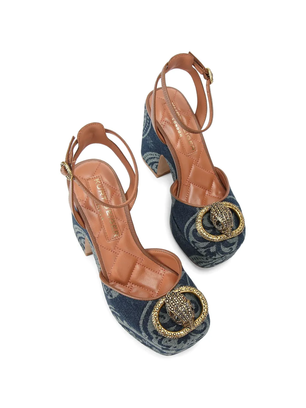 Kurt Geiger London Chelsea sandalen met plateauzool Blauw