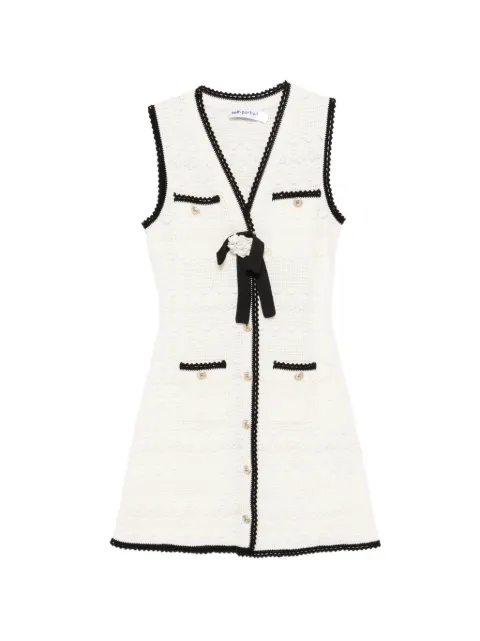 Self-Portrait bow-detail mini dress