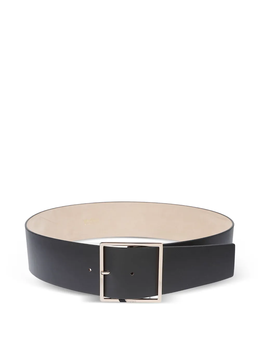 Max Mara square-buckle wide belt - Schwarz