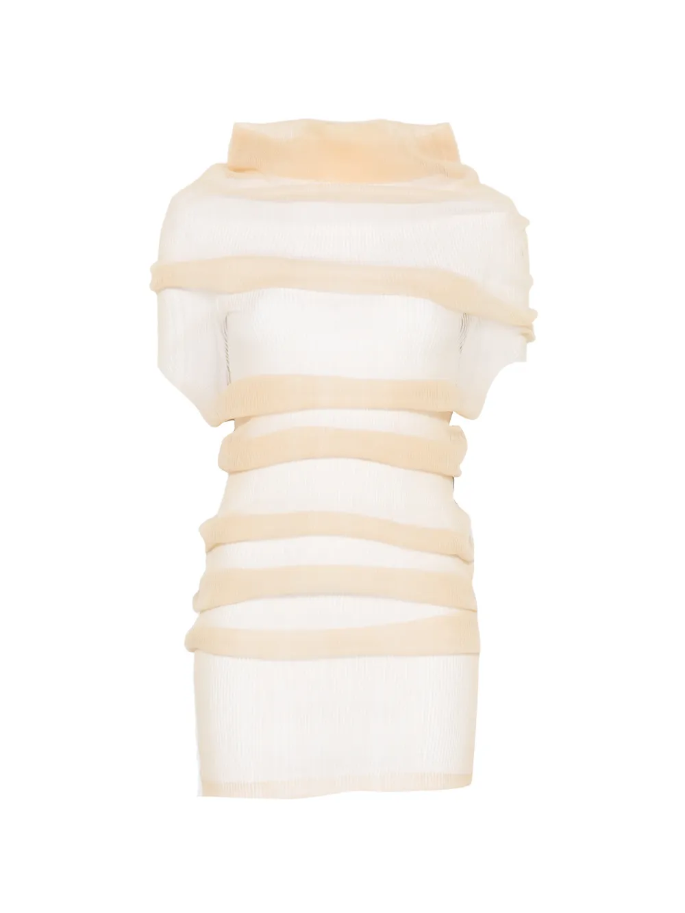 Rick Owens Transparent Tube ribbed top - Toni neutri
