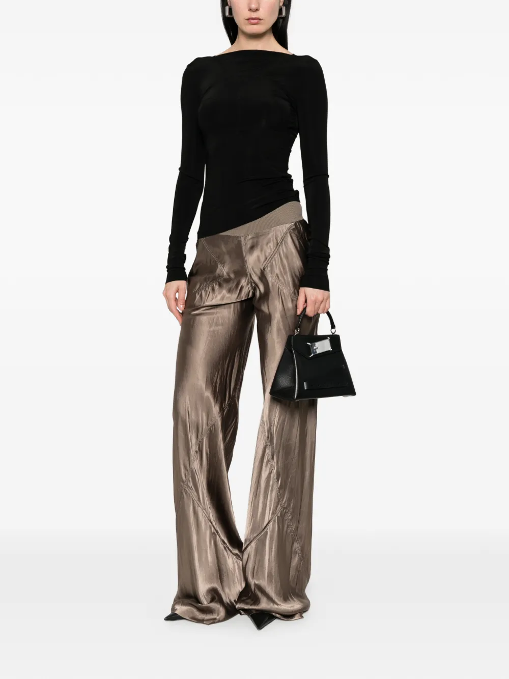 Rick Owens Temple top met lange mouwen Zwart