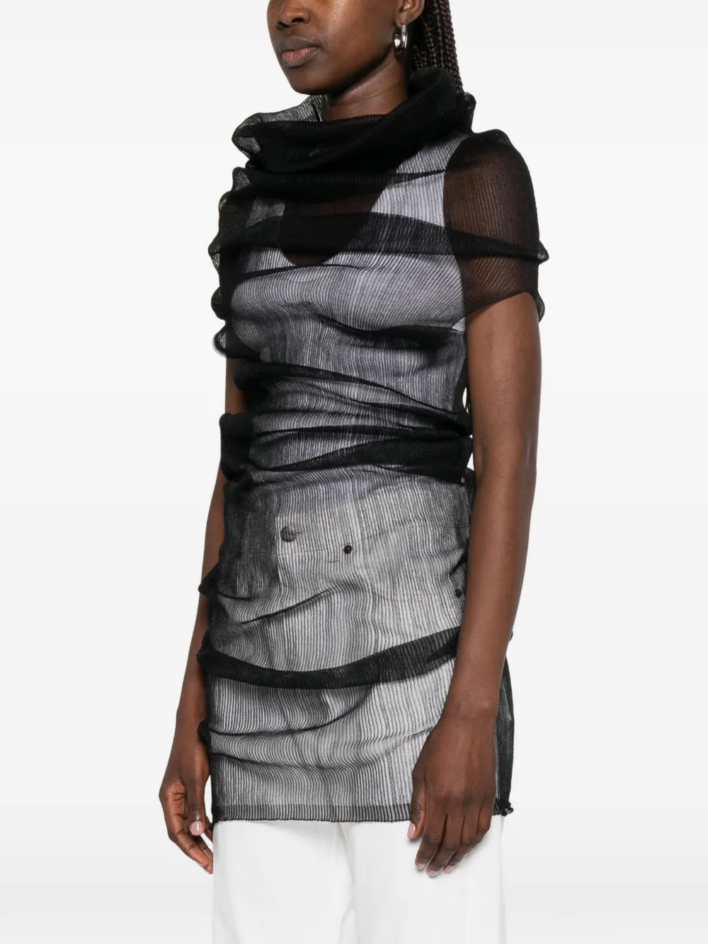 Rick Owens Doorzichtige top Zwart