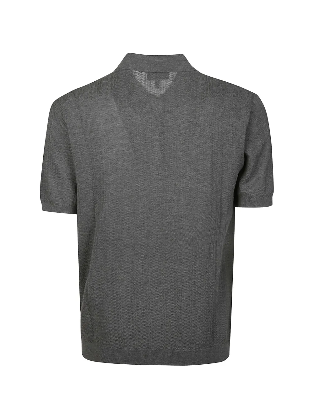 Emporio Armani Poloshirt met rits Grijs