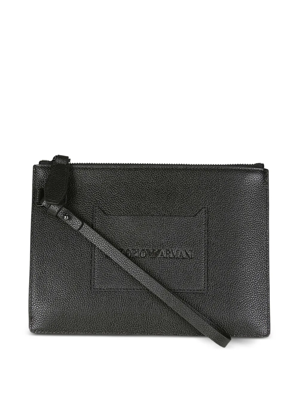 leather plaque clutch bag