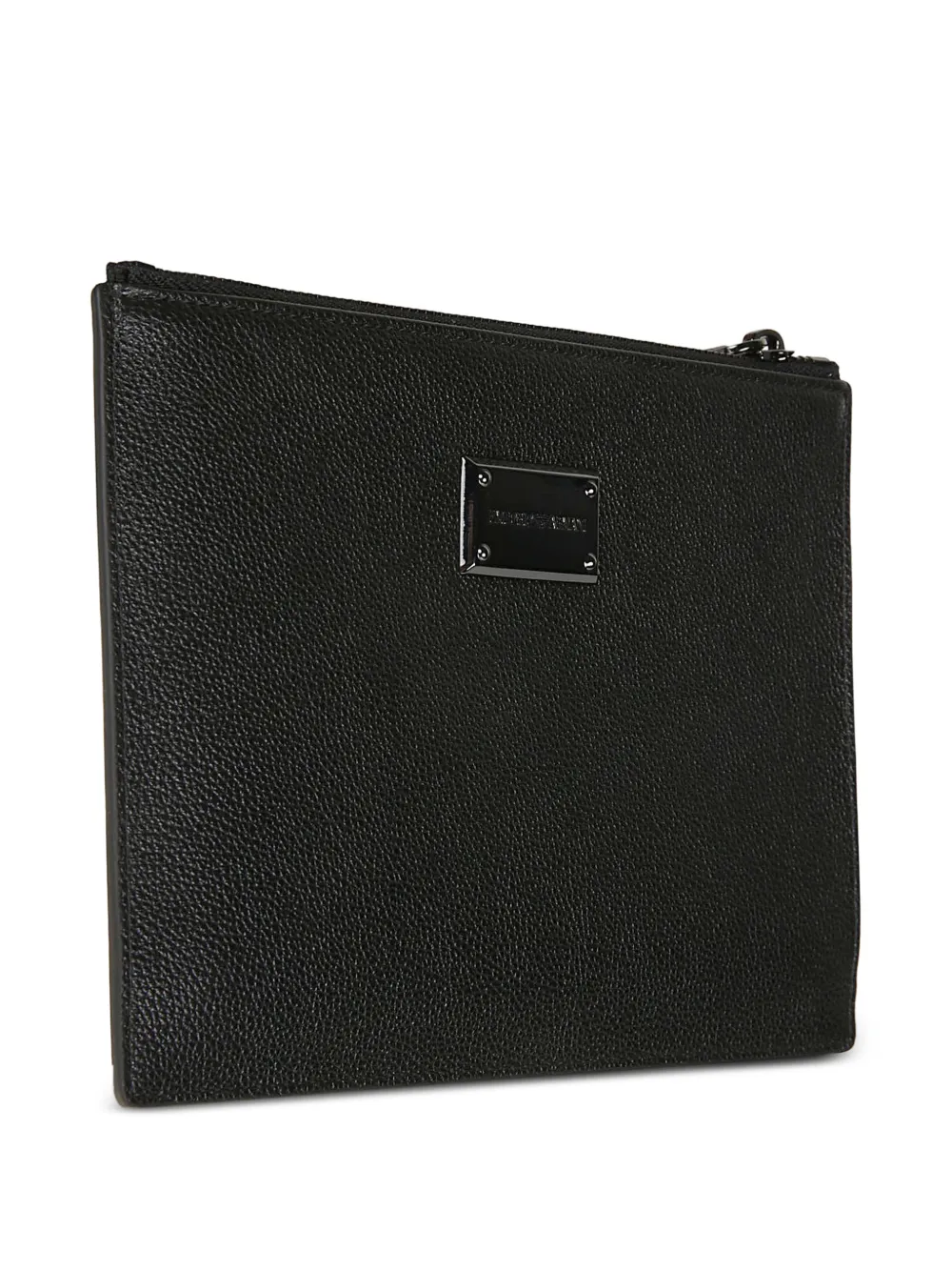 leather plaque clutch bag