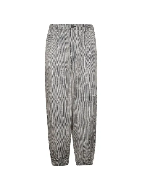 Emporio Armani irregular lines pattern tapered trousers