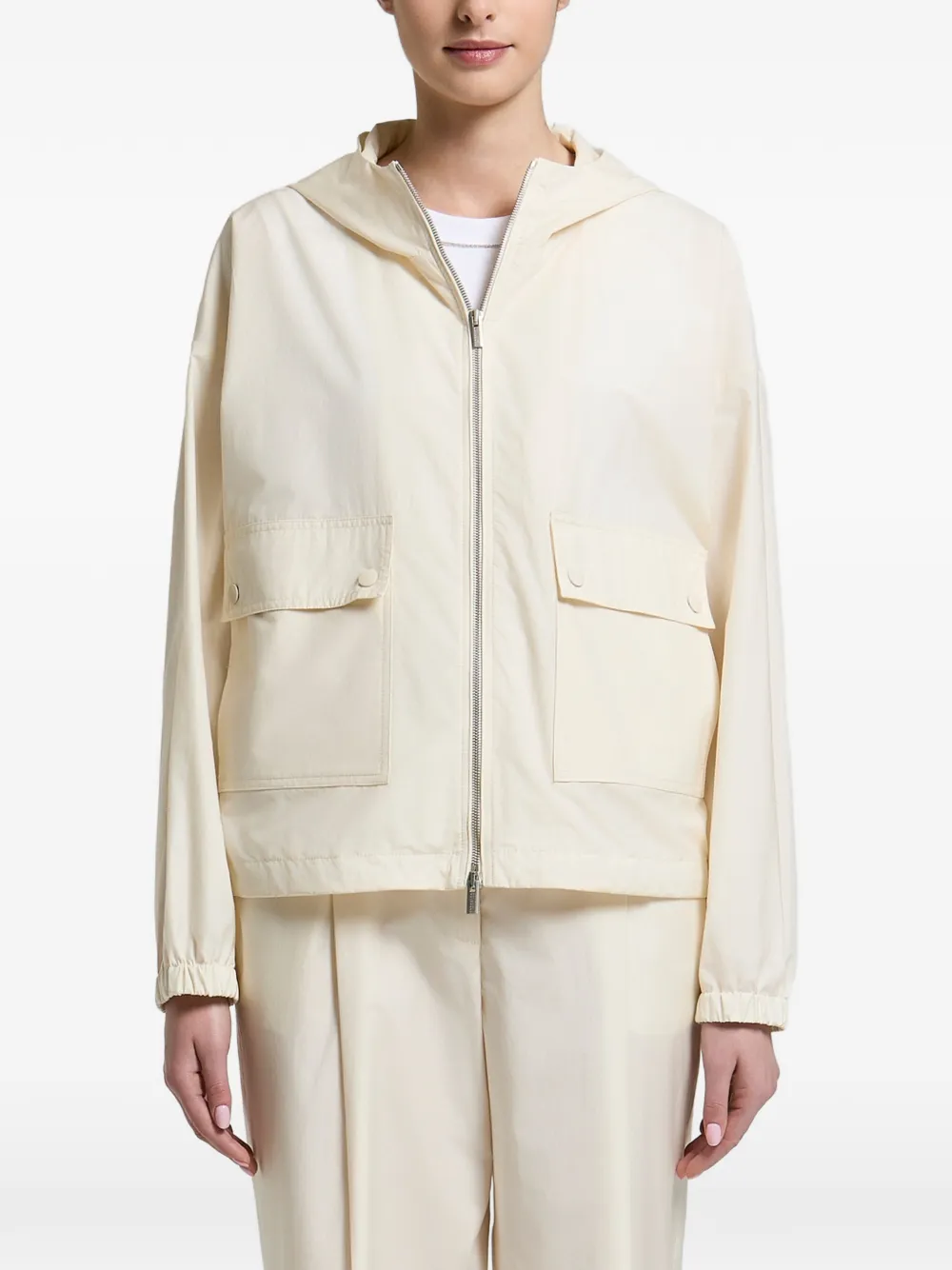 Peserico hooded zip-up Lightweight jacket - Toni neutri