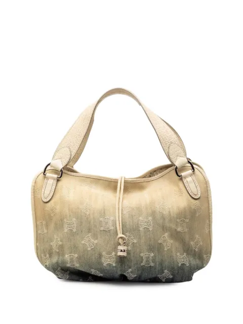 Celine Pre-Owned 2008 Macadam Gradient Denim Bittersweet hobo bag