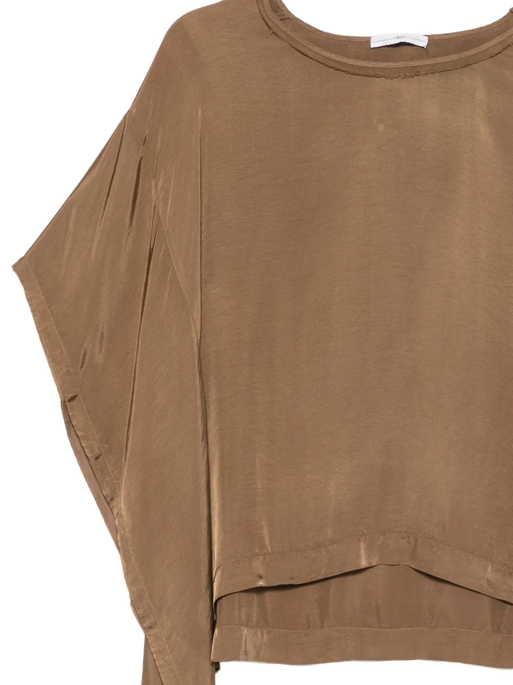  High Draped Top - Brown 