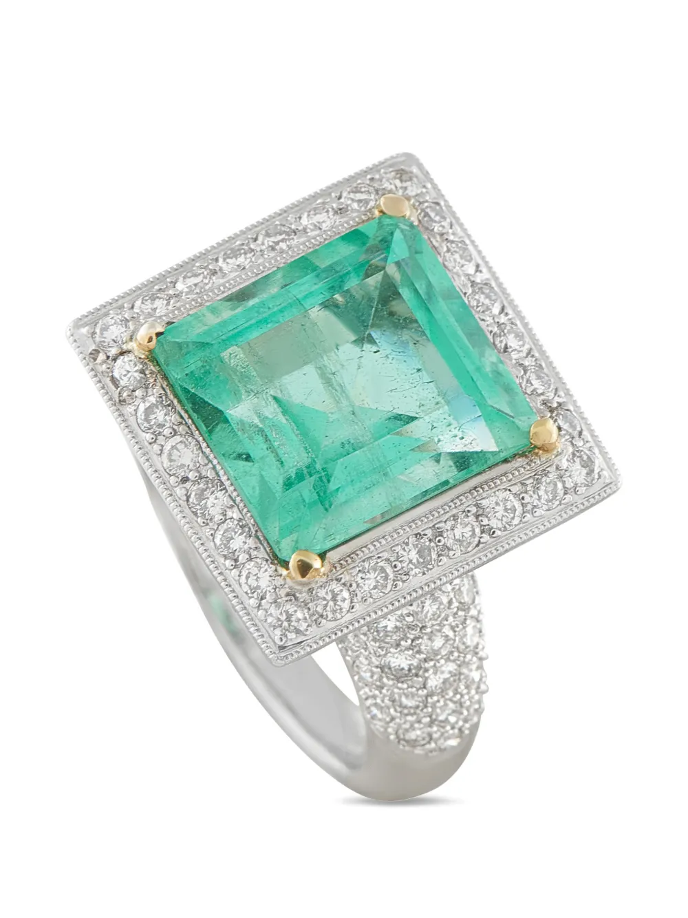 LB Exclusive emerald and diamond ring - Argento