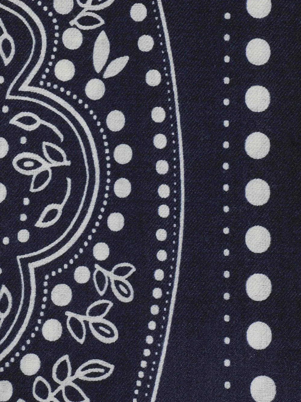  Weekend Max Mara Educated Fringed Patterned Scarf - Blue 