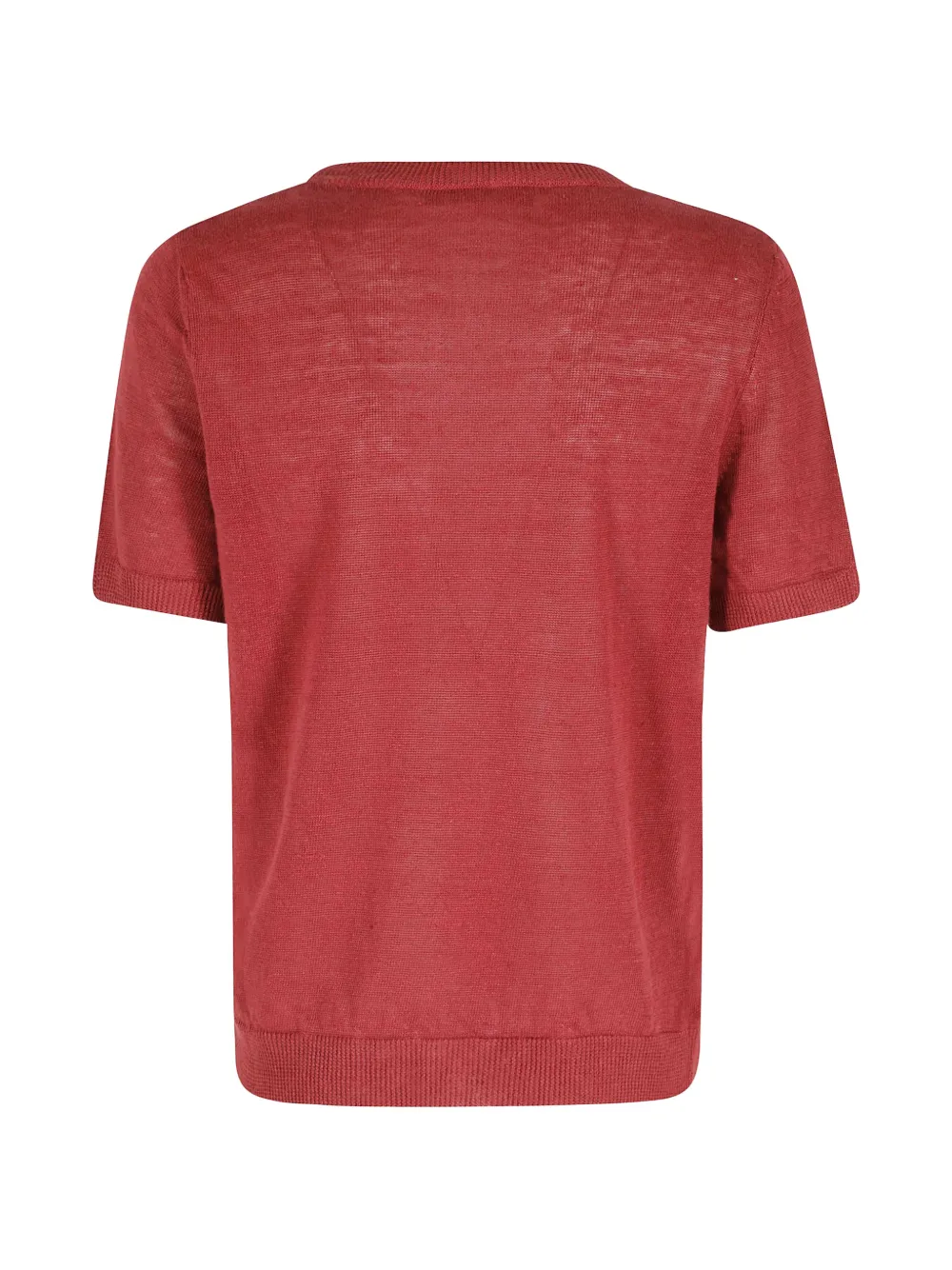  Weekend Max Mara Short-sleeve Linen Top - Red 