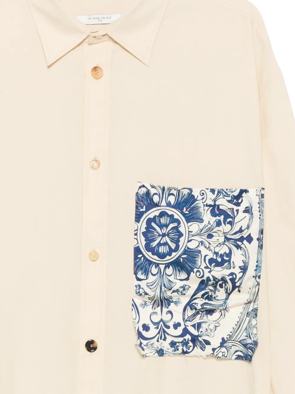  Ih Nom Uh Nit Chest-pocket Shirt - Neutrals 