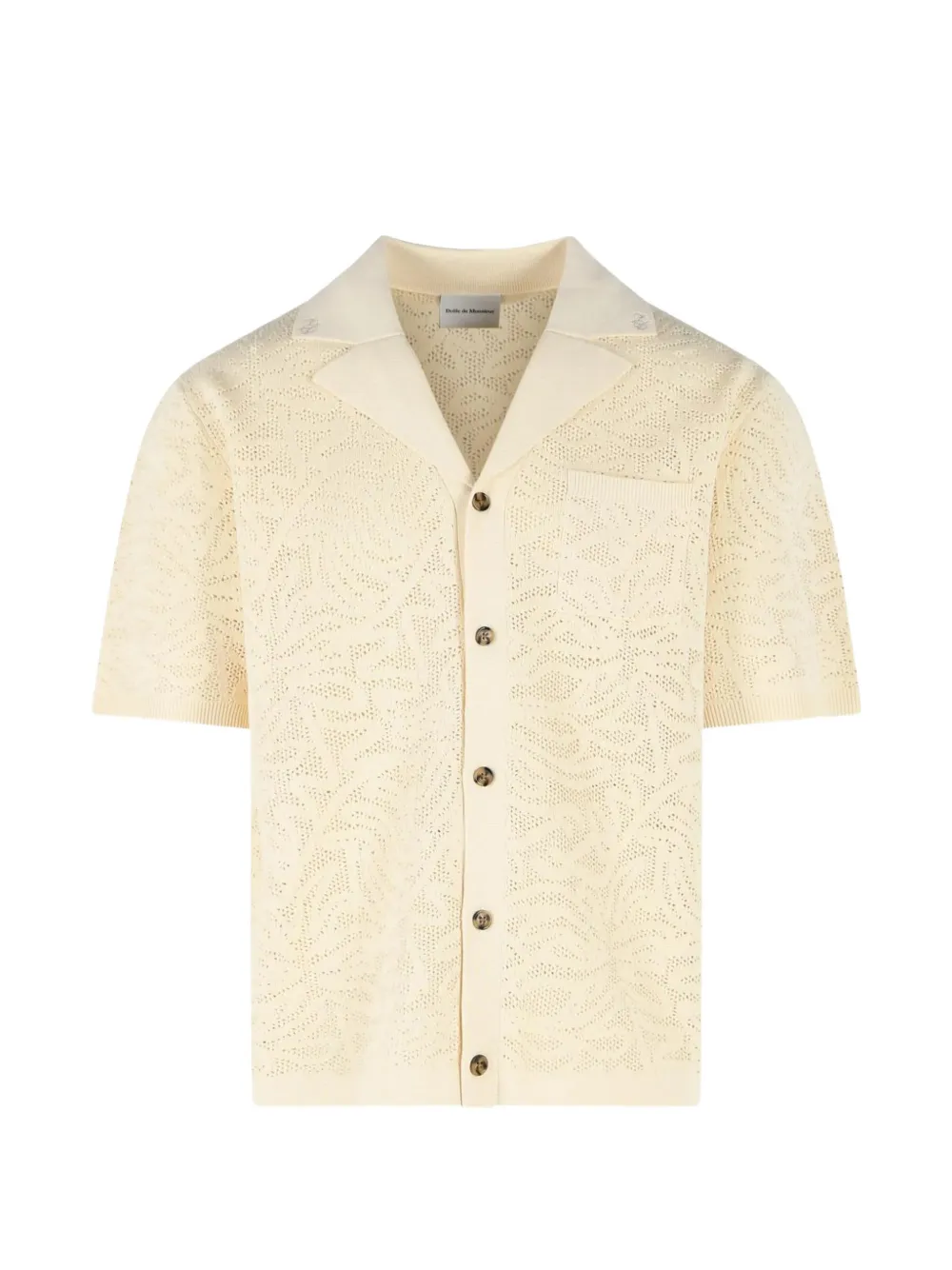 Drôle De Monsieur flower-pattern crochet shirt - Toni neutri