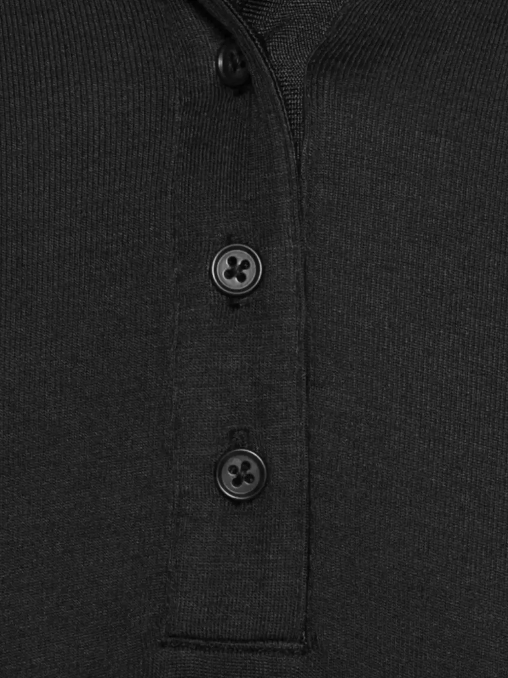 ENTIRE STUDIOS Poloshirt met knoopsluiting Zwart