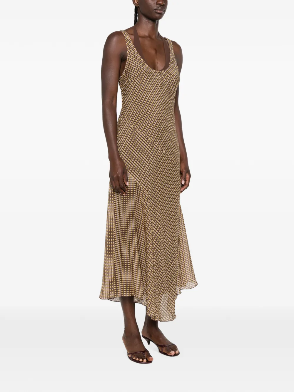 SIR. Cooper gelaagde midi-jurk Beige