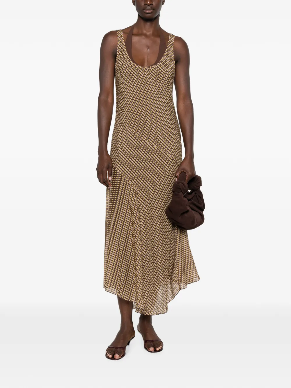 SIR. Cooper gelaagde midi-jurk Beige