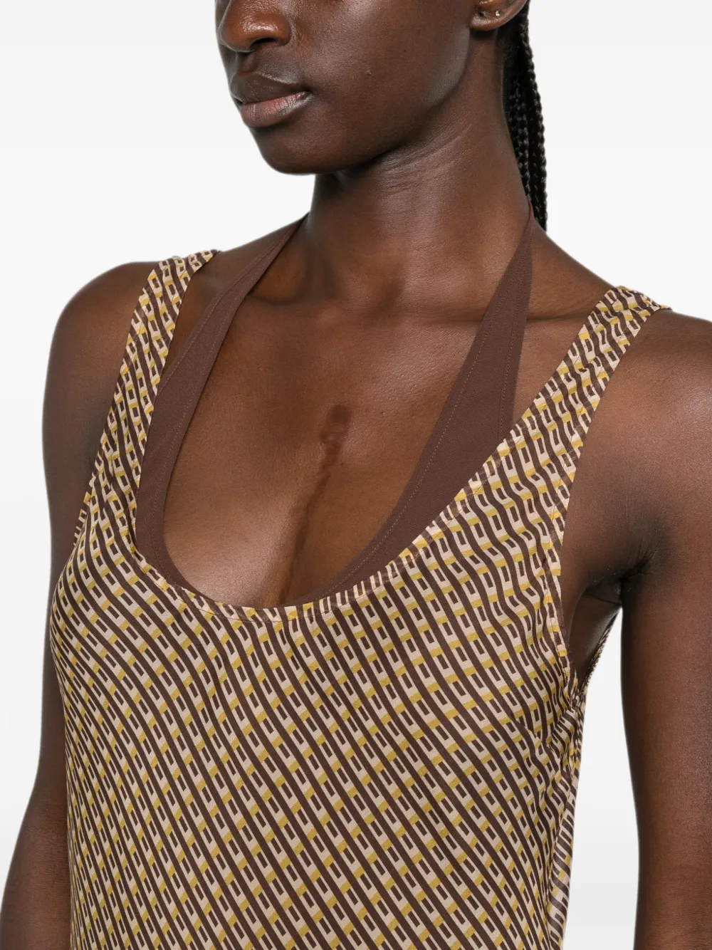 SIR. Cooper gelaagde midi-jurk Beige