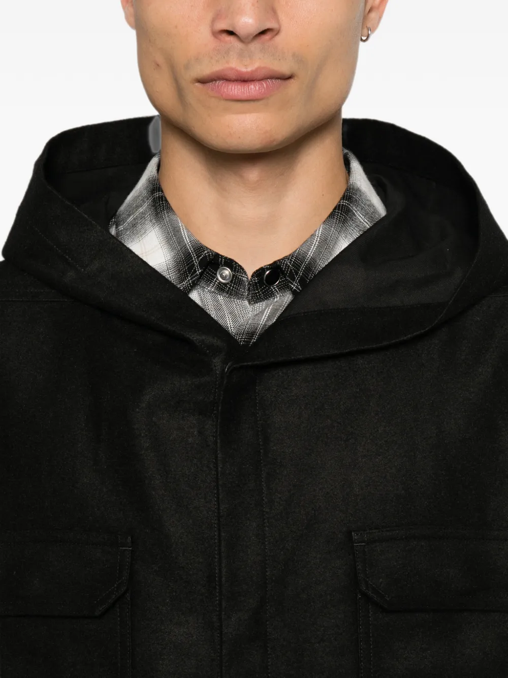 Rick Owens Jas met capuchon Zwart