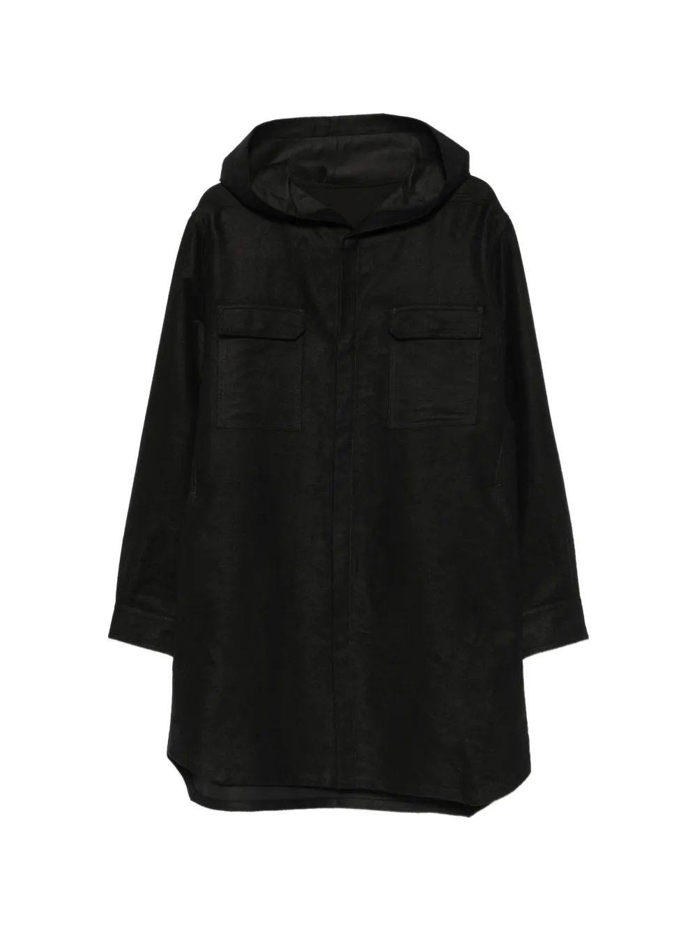Rick Owens hooded coat - Nero