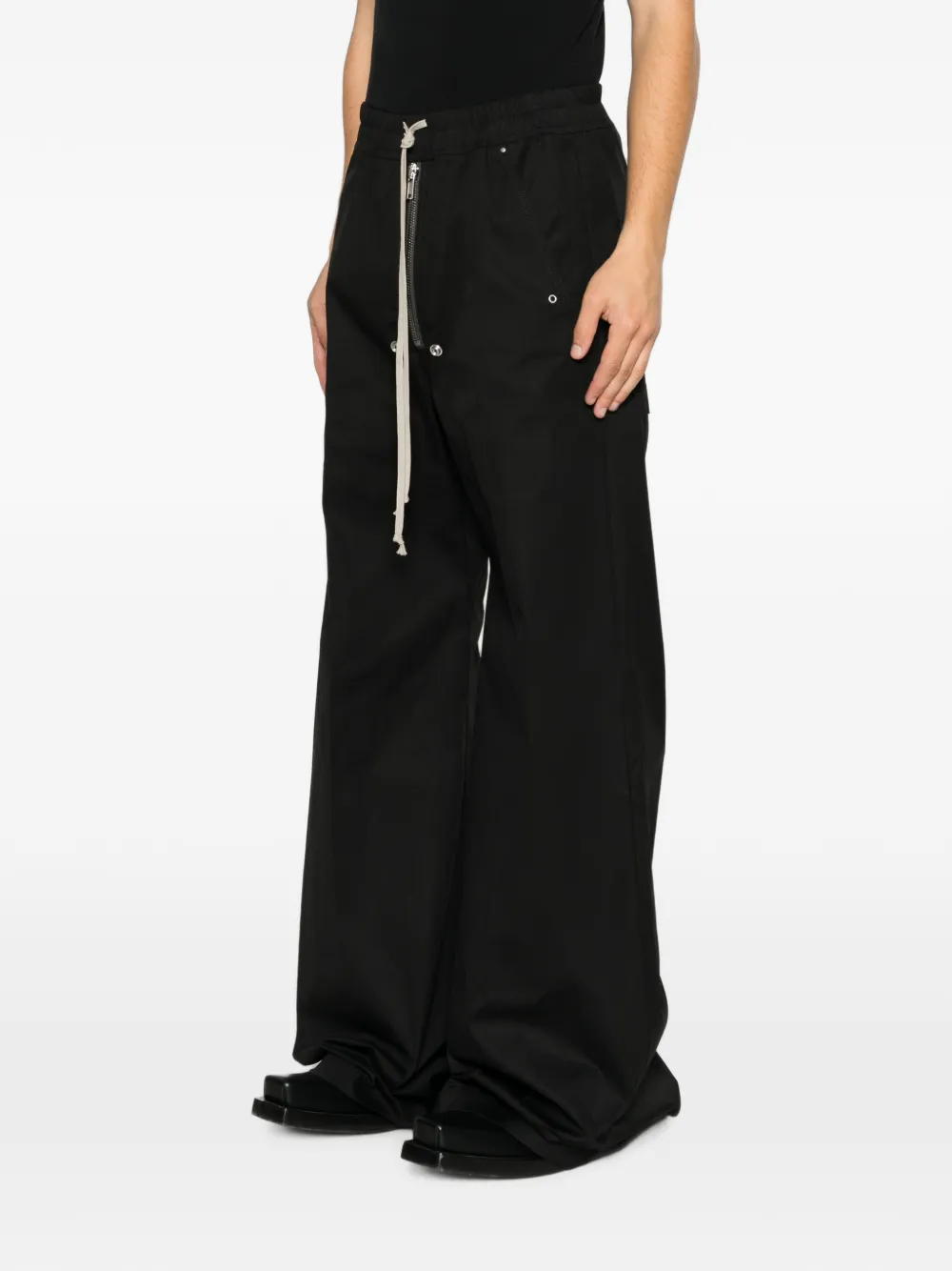 Rick Owens Tower Bela broek van zwart popeline