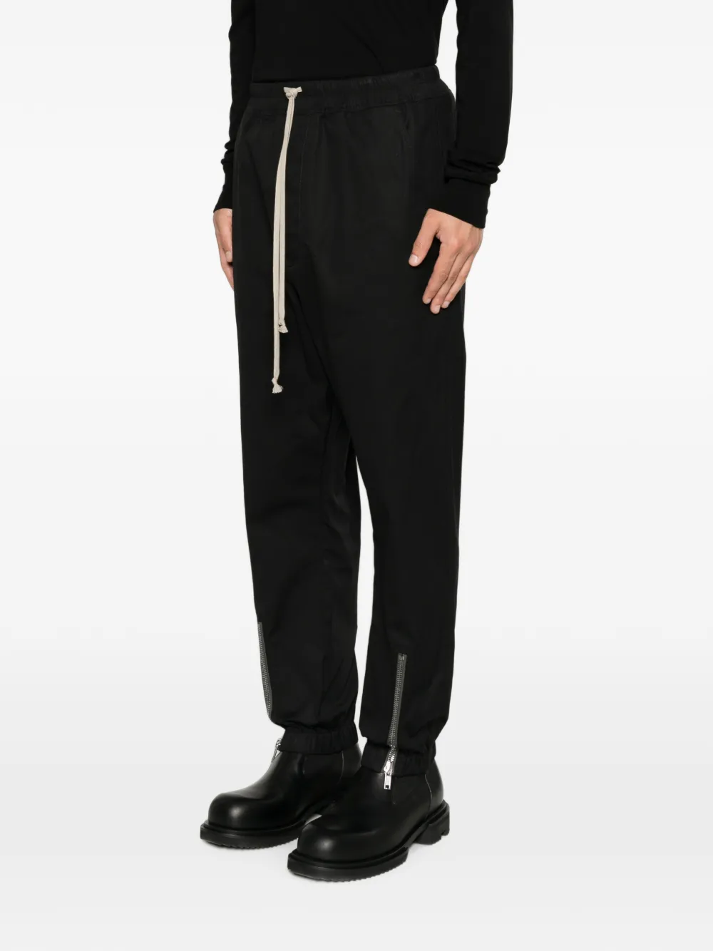 Rick Owens Tower Tecuatl trainingsbroek van zwart popeline
