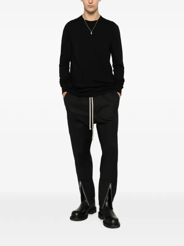 Rick Owens Tower Tecuatl Track Pants In Heavy Poplin | Black