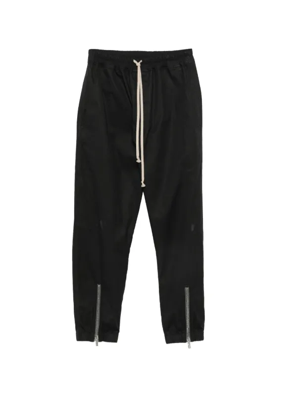 正規品 RICK OWENS TECUATL TRACK PANTS Rick Owens Tower Tecuatl Track Pants In Heavy Poplin | Black