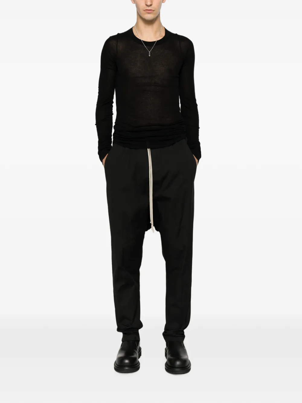 Rick Owens Tower Dietrich broek met trekkoord Zwart
