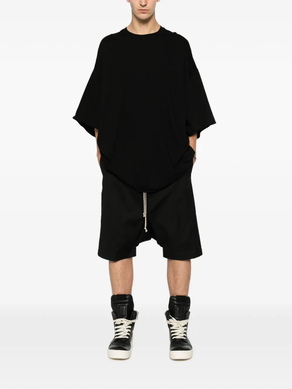 Rick Owens Tower Tommy T-shirt van katoenen jersey Zwart