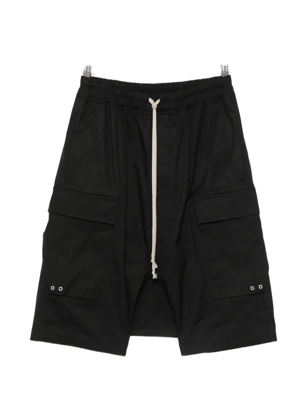 Rick Owens elasticated-waistband cargo shorts - Black