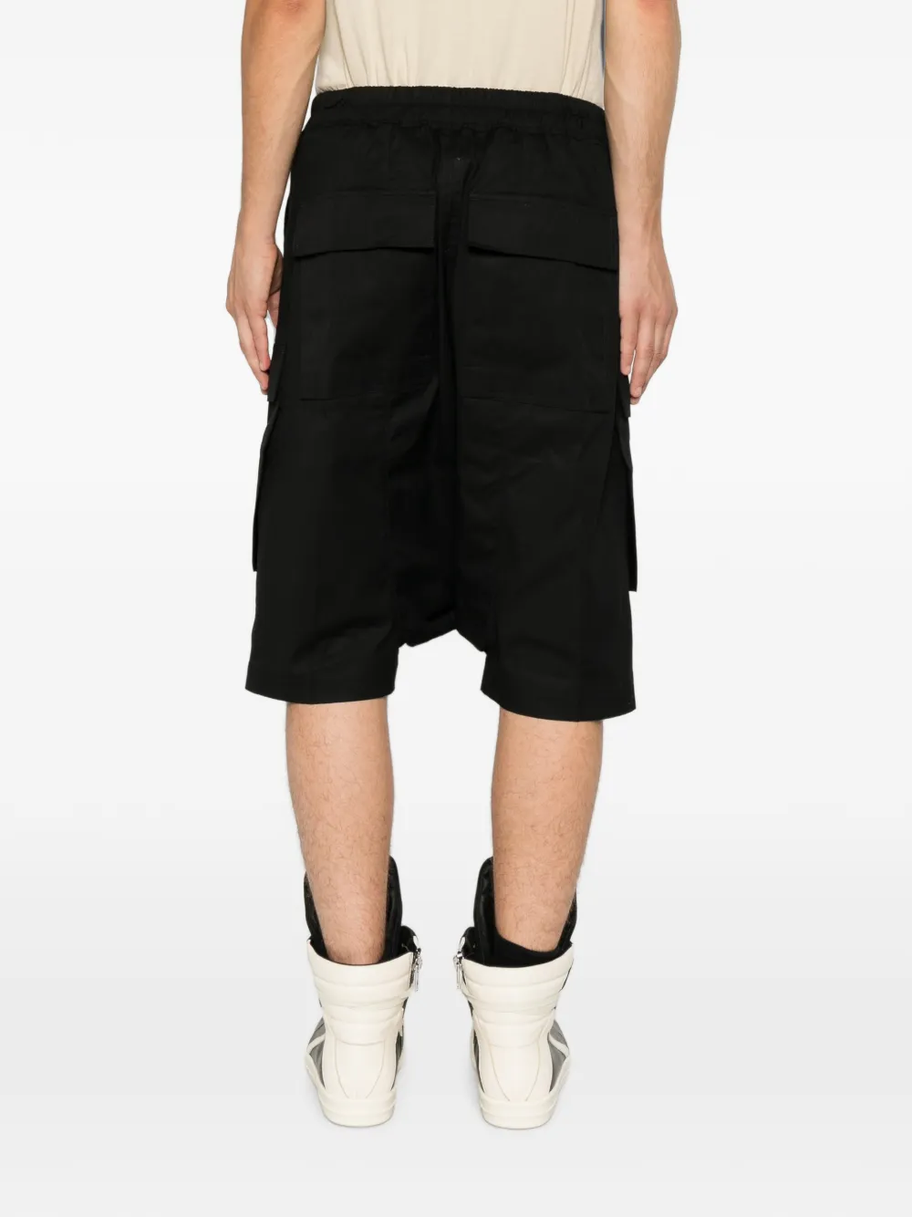 Rick Owens Shorts met elastische tailleband Zwart