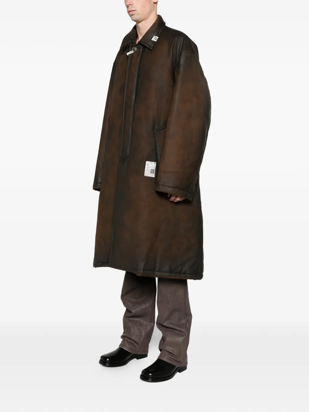Maison MIHARA YASUHIRO coated puffer coat Bruin