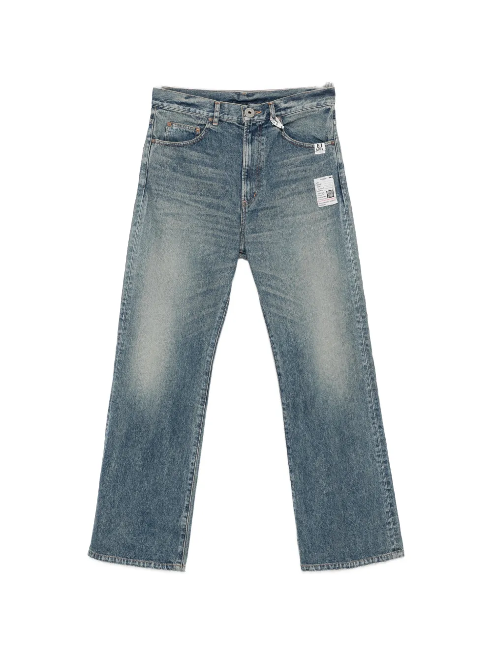 Miharayasuhiro Flare Tapered Jeans In Blue