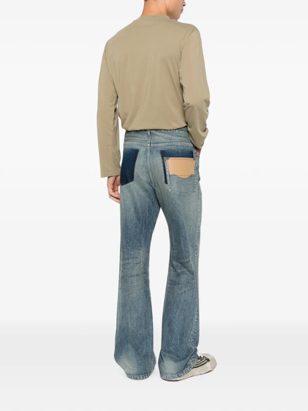 Maison MIHARA YASUHIRO Flared denim broek Blauw