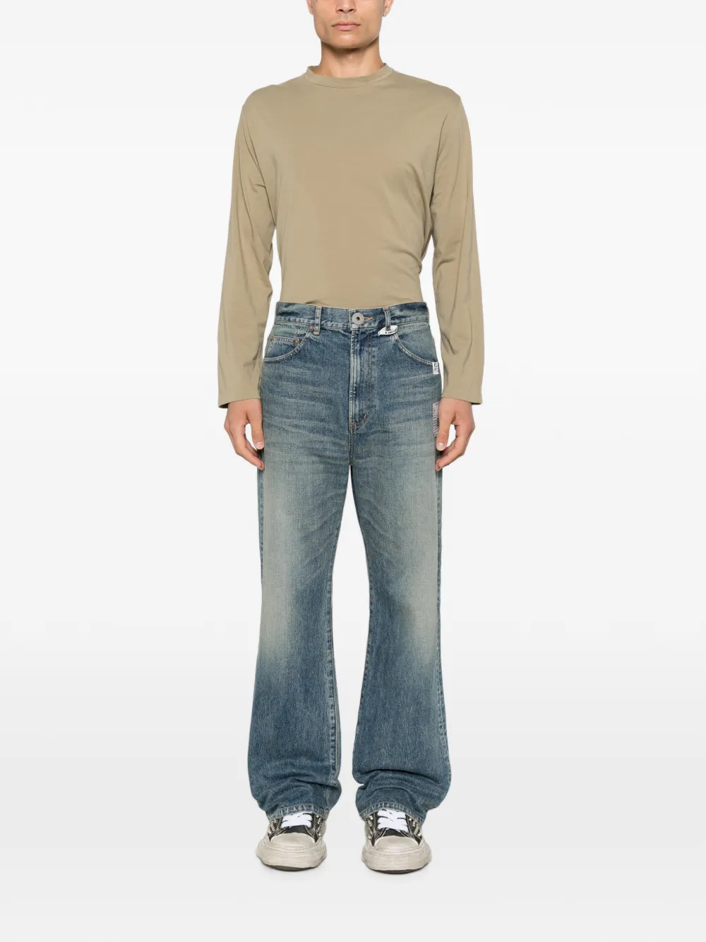 Maison MIHARA YASUHIRO Flared denim broek Blauw