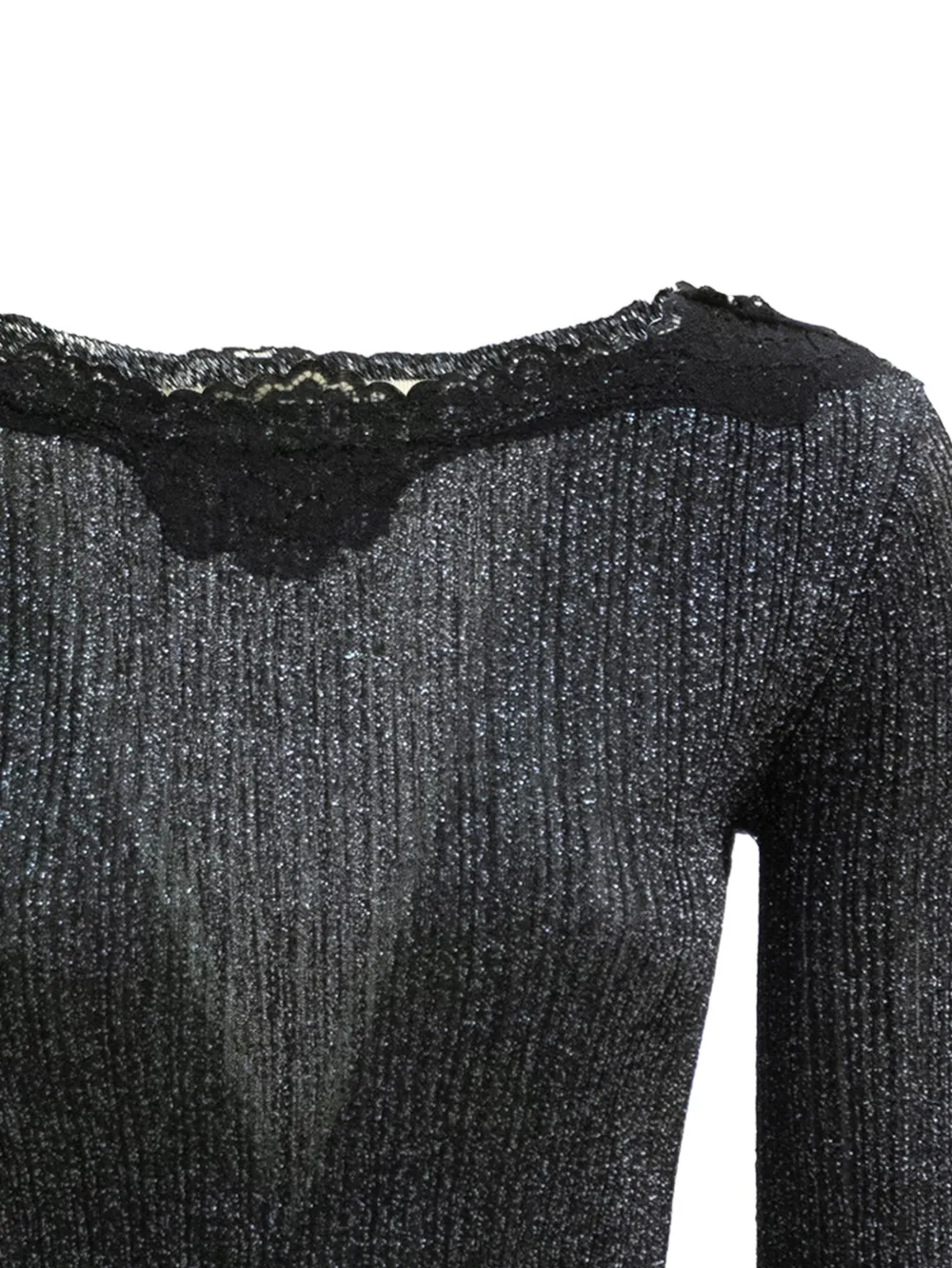 Valentino Garavani レースリブトップ | ブラック | FARFETCH JP