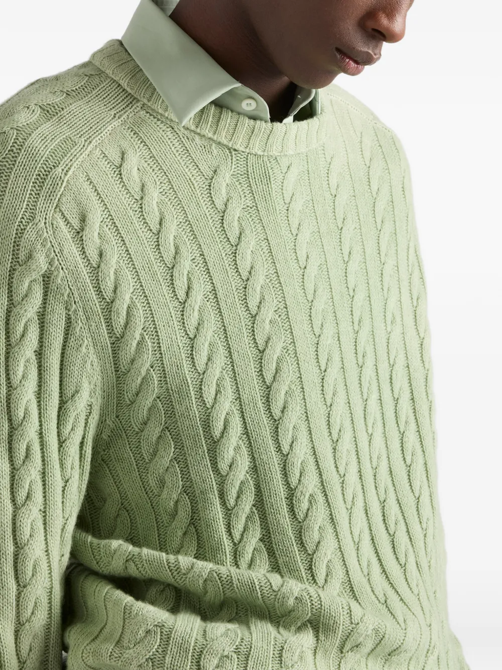 Prada Stretch katoenen overhemd Groen