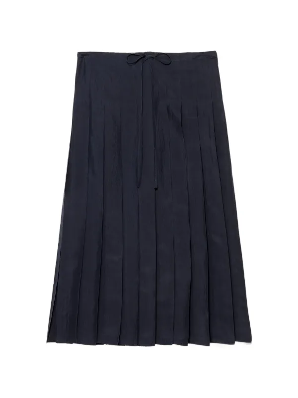 Prada Pleated Silk midi-skirt | Blue | FARFETCH IE
