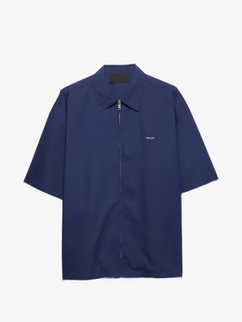 Prada short-sleeved technical cotton shirt