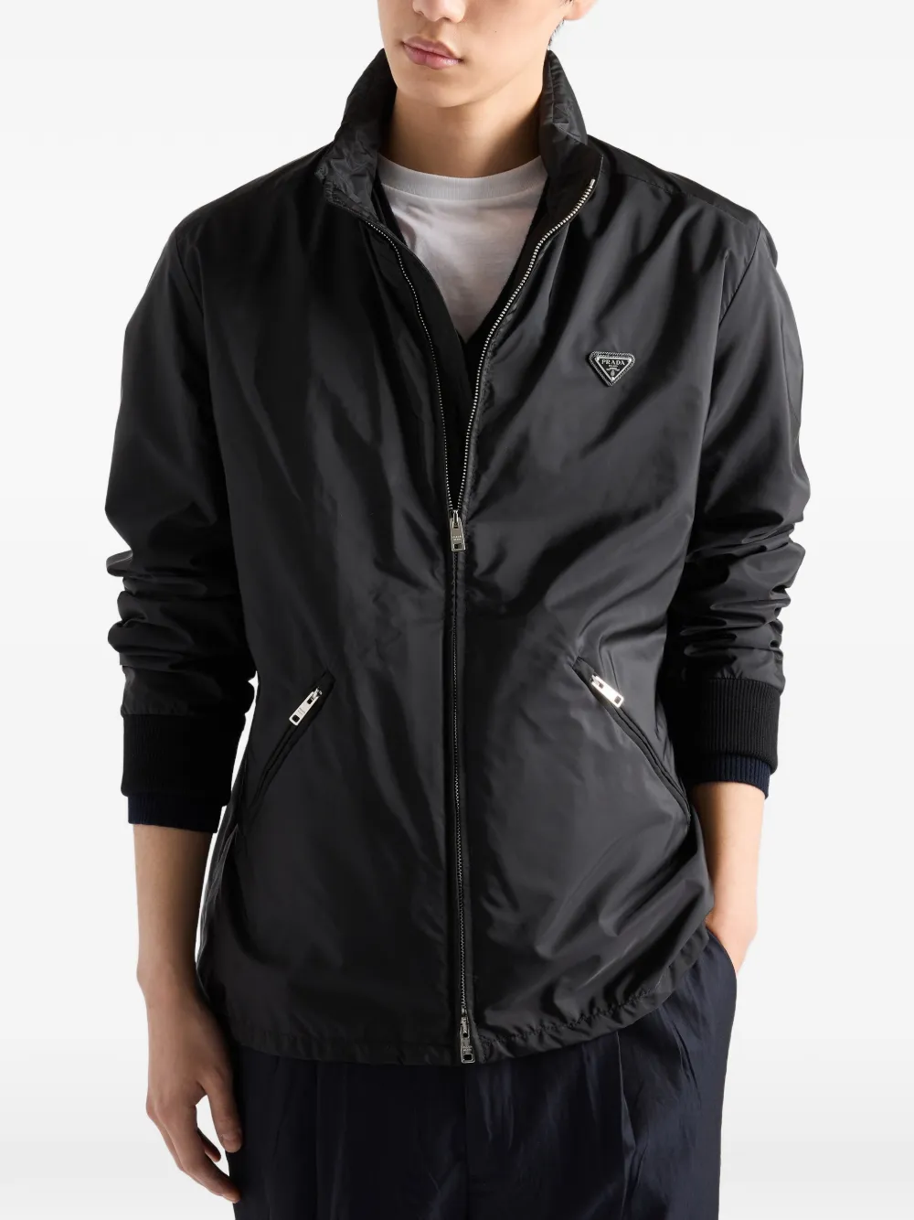 Prada Re-Nylon donsjack Zwart