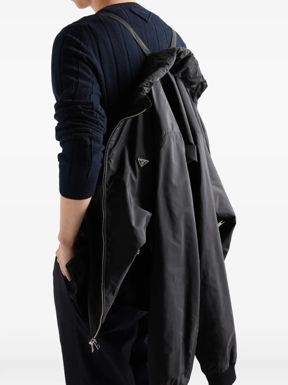 Prada Re-Nylon donsjack Zwart