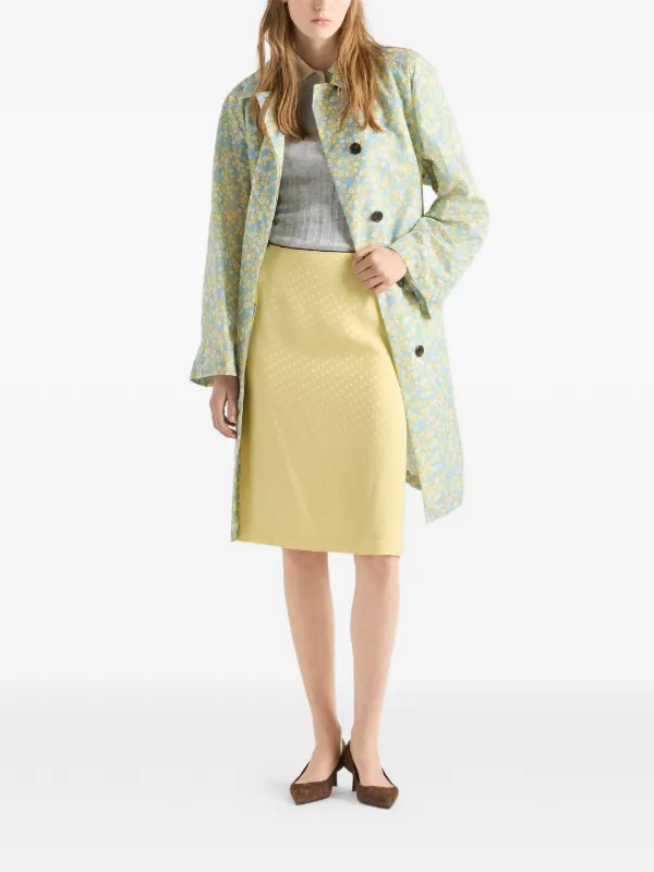 Prada ポルカドット サテンスカート | イエロー | FARFETCH JP