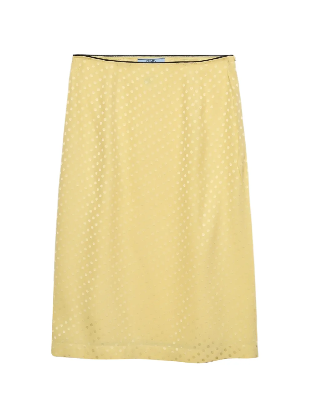 Prada polka-dot satin skirt - Giallo