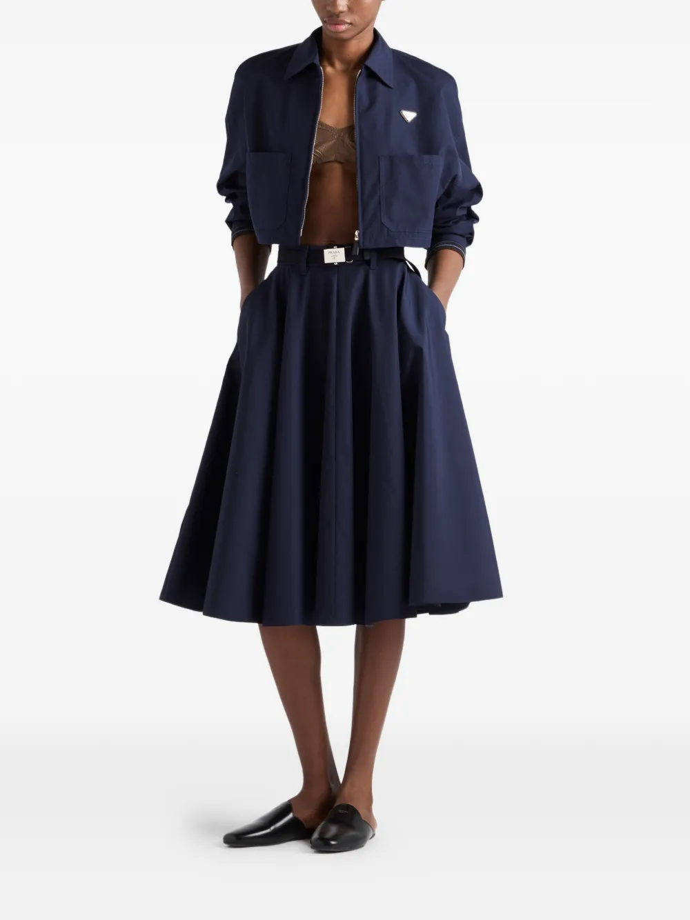 Prada ポプリン ジャケット | クロップドジャケット