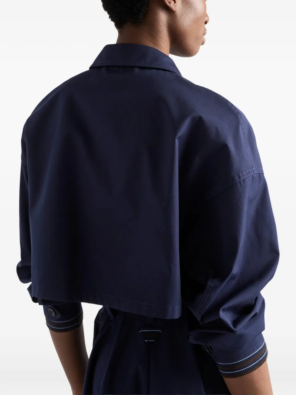 Prada Popeline jas Blauw