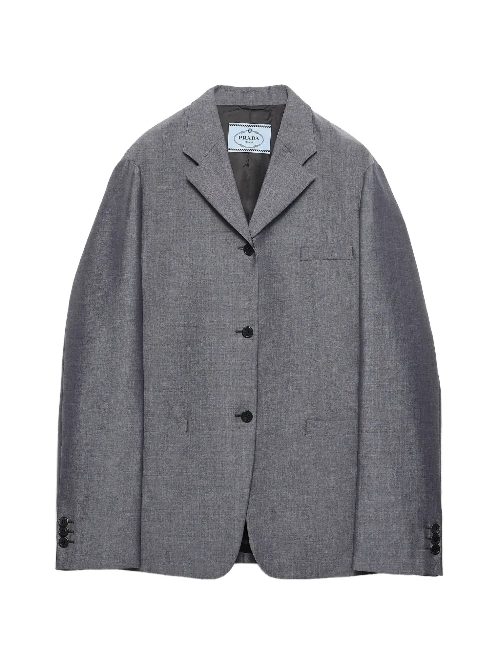 Prada - single-breasted kid-mohair jacket - dames - mohair/scheerwol