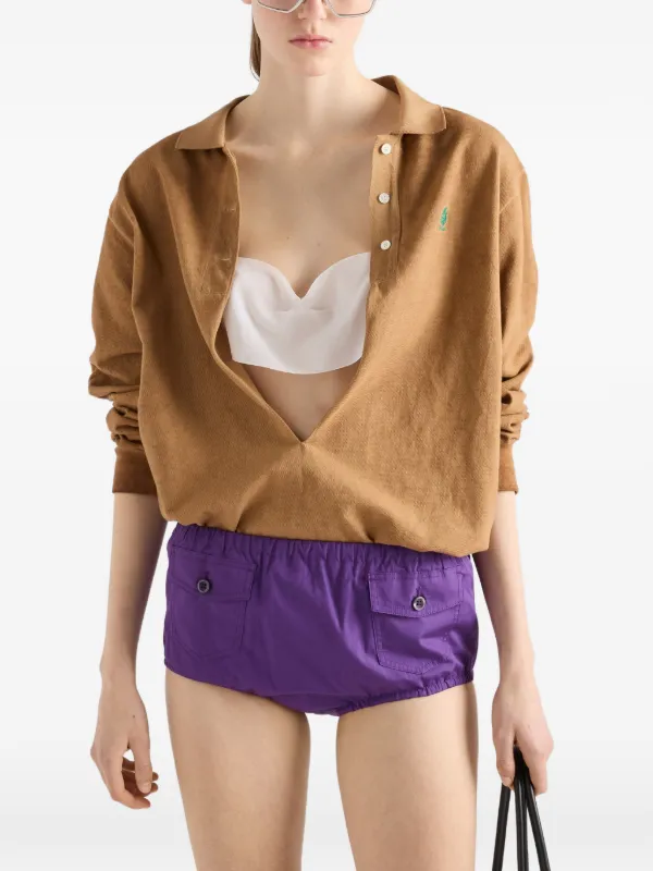 Prada Poplin Shorts | Purple | FARFETCH