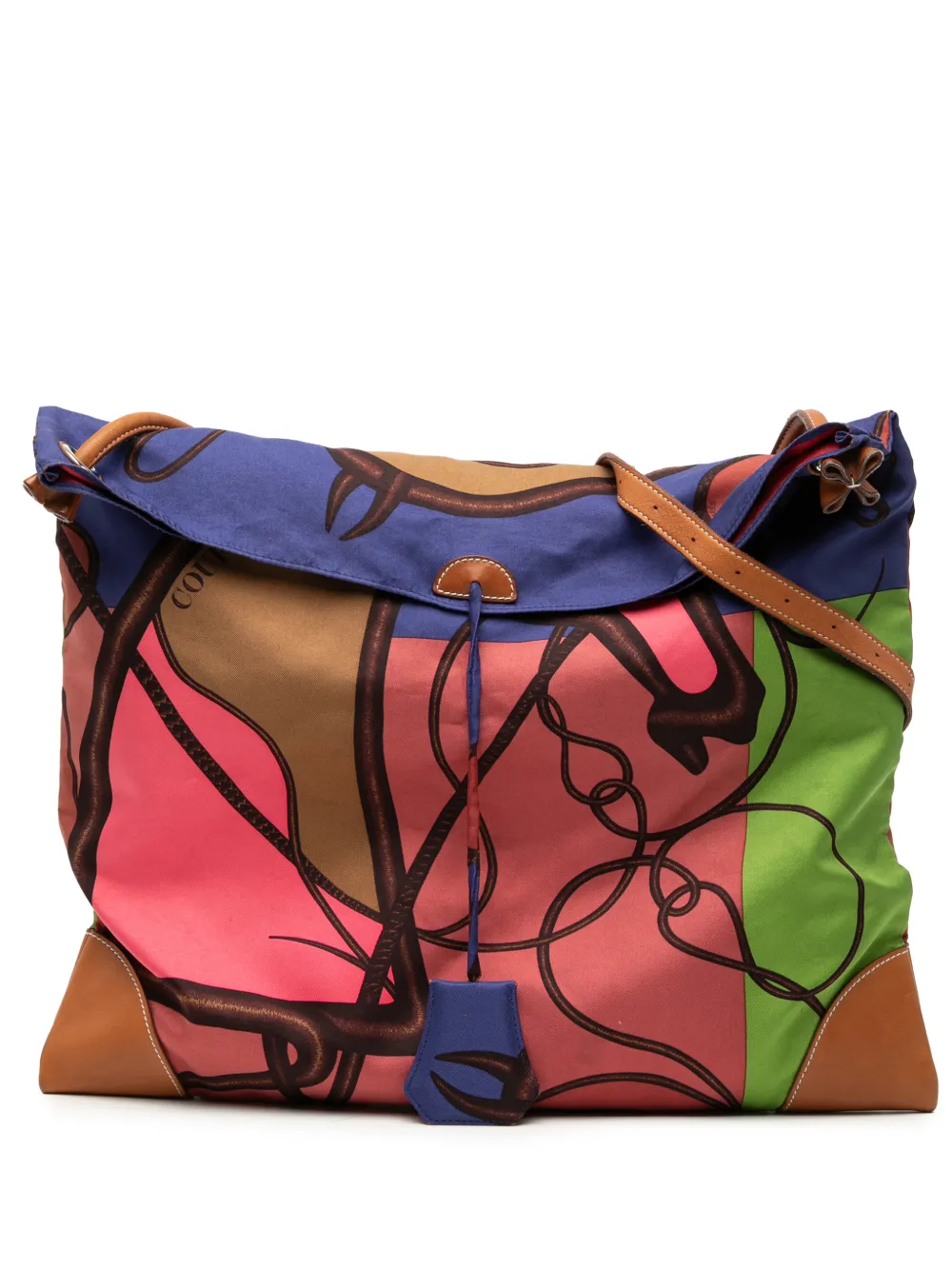 Hermès Pre-Owned 2013 Silk and Barenia Coup de Fouet Silky City 38 crossbody bag - Multicolore
