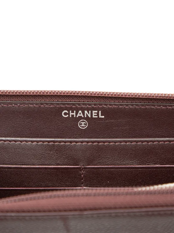 CHANEL Pre-Owned 2012 ココマーク ファスナー長財布 | レッド